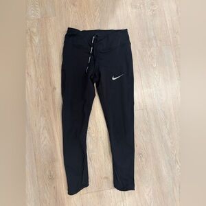 Nike girls leggings size small drawstring + pockets